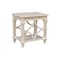 International Concepts Rectangle Josephine Solid Wood End Table with Shelf -, 18 in W, 24 in L, 24 in H, Wood, Unfinished OT-19E - alternate 2